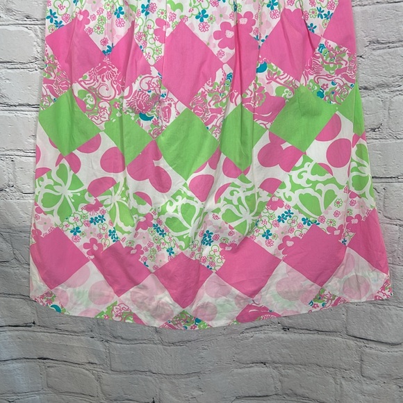 Lilly Pulitzer Pink Green Strapless Dress Size 4 Excellent Condition - Picture 5 of 9
